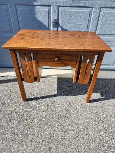 ***Antique Oak Mission Desk And Chair***, View more