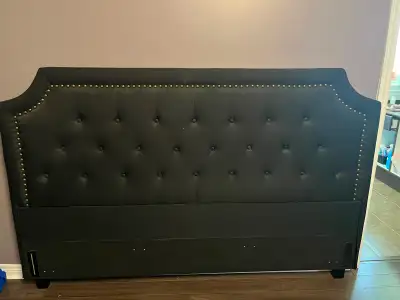 King Tufted Upholstered Headboard – Excellent Condition, View more