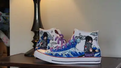 Custom Naruto Sasuke Converse All Star High Top Hand Painted Ani, View more