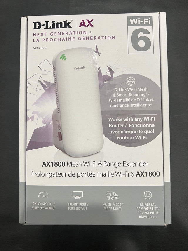 D-Link AX1800 Mesh WiFi 6 Range Extender in Networking in Oshawa / Durham Region