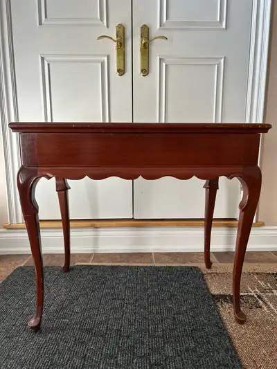 Solid wood table with candle slides, View more