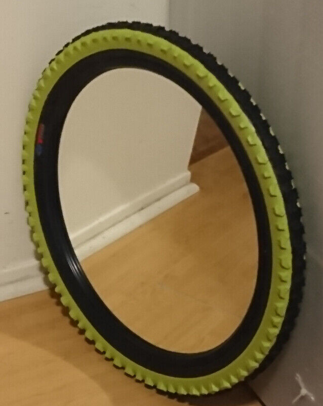 Vintage 1999 Ikea Volda 20" BMX Bike GT Green Tire Wall Mirror in Arts & Collectibles in Oshawa / Durham Region