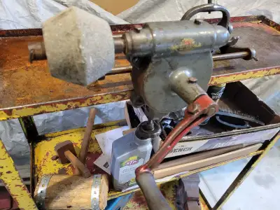 Antique Prairie Tool Co Scythe sharpener, View more