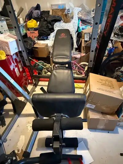 Bench press with built in leg curl and adjustable bench, View more