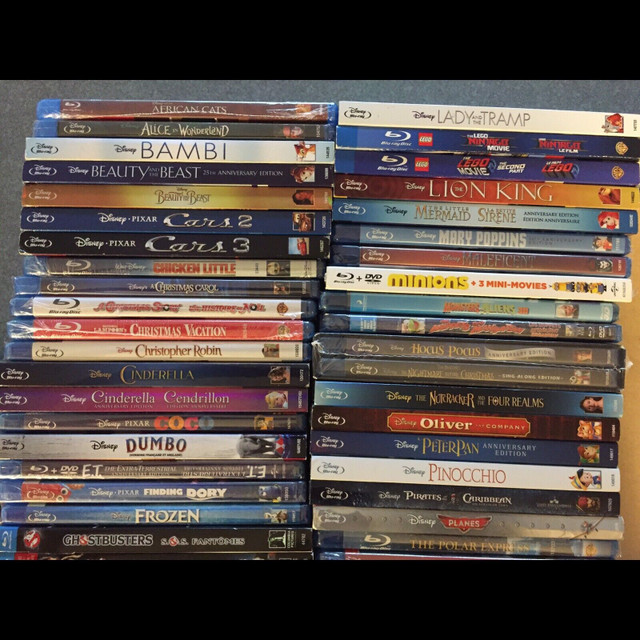 Huge lot of Brand New Sealed Disney blurays cars Cinderella in CDs, DVDs & Blu-ray in Calgary - Image 2