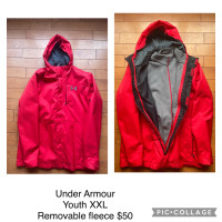 Youth XL Under Armour Removable Lining HoodedJacket