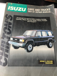 1981 - 1991 CHILTON IZUZU CAR AND TRUCK REPAIR MANUAL #M0078