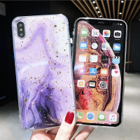 Iphone case 6S case - Purple marble, shiny