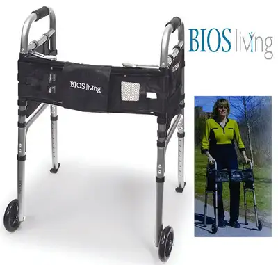 BIOS LIVING LIGHTWEIGHT DELUXE FOLDING WALKER WITH WHEELS, View more