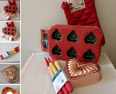 Heart-Shaped Bakeware Set & Accessories, View more
