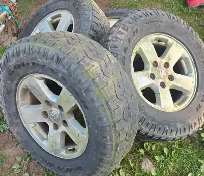 17" Aluminum Dodge Ram 1500 rims up for sale. Theses came off a 2012 Hemi. Tires are no good. I am s...