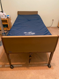 INVACARE Fully Electric Hospital Bed with Mattress & Half Rails