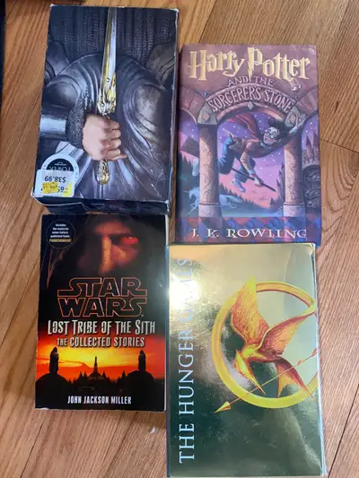 I have a Star Wars book, a Harry Potter and the sorcerer stone. I also have the lord of the rings bo...