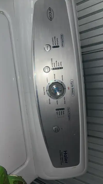 HAIER WASHING MACHINE works 10/10 Look 8/10 . No problems LG DRYER 150 works 10/10 look 8/10 THEY AR...