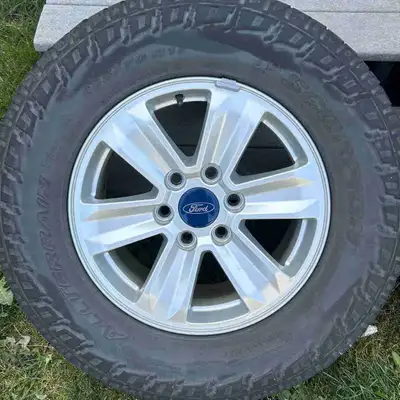 Factory Ford 17” aluminum rims in very good condition, 6x135 bolt pattern, currently on a set of 265...