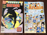 1987 Annual Batman comic and 1991 Archie comic