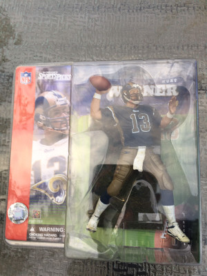 Kurt Warner Action Figure Blue Jersey Variant Sports Picks Series 1