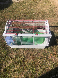 Rabbit cage and supplies