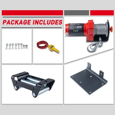 On sale for a limited time! New 2000lb electric winches for ATVs, UTVs, cars, boats & more 12V DC mo...