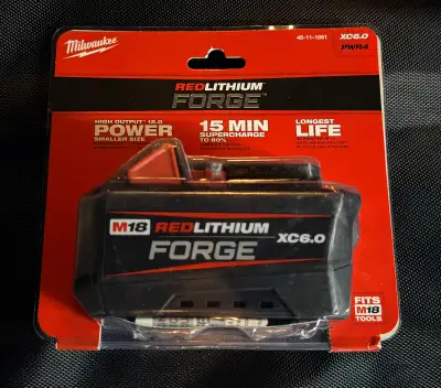 New and in sealed pack Milwaukee Tool 18V M18 Lithium-Ion Extended Capacity (XC) 6.0 Ah REDLITHIUM F...
