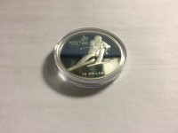 Calgary 1988 Olympic Winter Games Silver$20 Coin Downhill Skiing