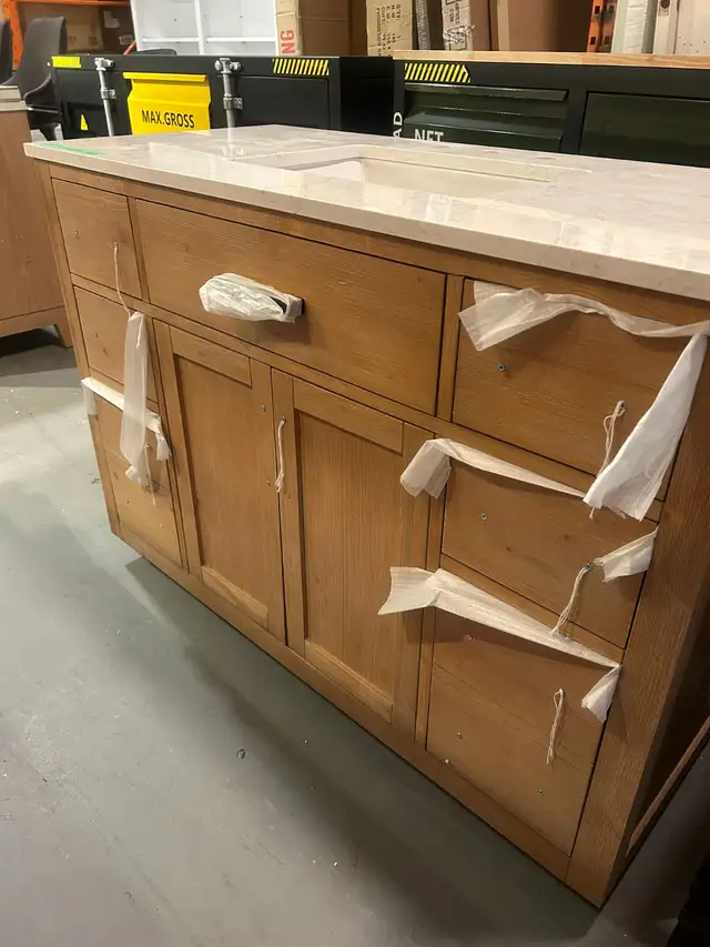 BRAND NEW 48” W Bath Vanity  with White Engineered Stone Top in Cabinets & Countertops in Oakville / Halton Region - Image 3