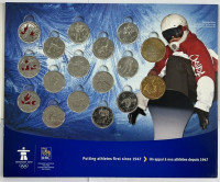 2010 Vancouver Olympic Set 17 coins