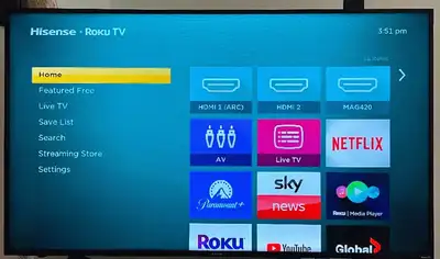 Hisense 58 Inch LED 4K Smart Roku TV with Remote, View more
