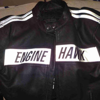Men's XL Enginehawk Leather Motorcycle jacket 