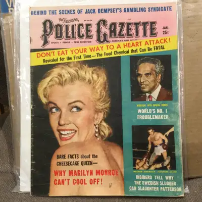 Articles from 1959 Marilyn Monroe, Joe Louis, Jack Dempsey, Haystack Calhoun, Vice Queens Floyd Patt...