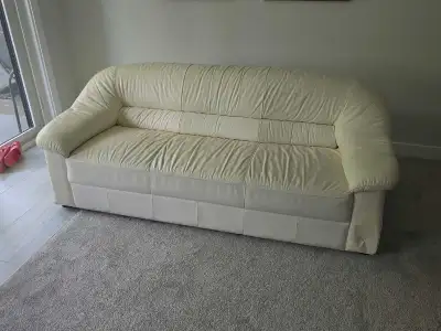 FREE Cream Leather sofa, View more