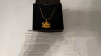 *NEW* Wedding Gift RISIS Orchid Gold Plated Necklace