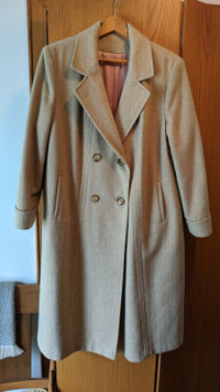 Woman's Vintage S-M Size Long Wool Coat