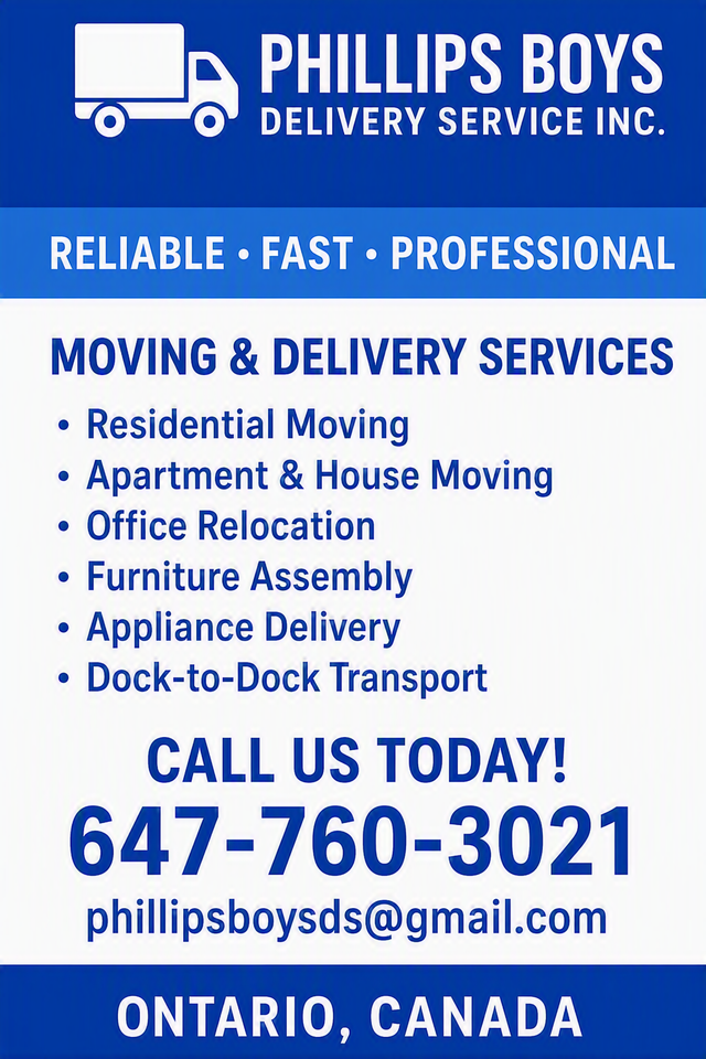 Phillips Boys Moving and Delivery Services
