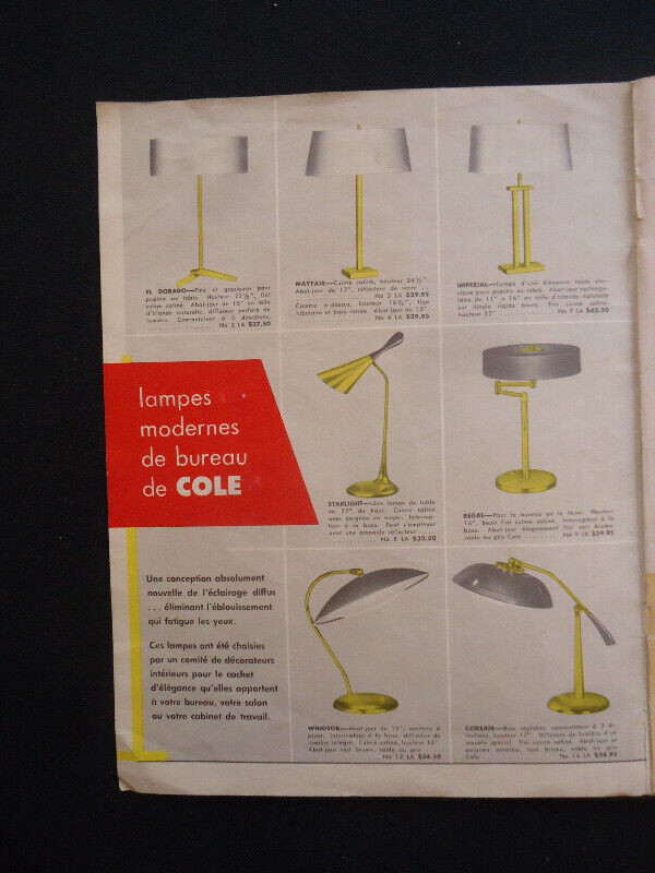 Catalogue 1960  Ameublement de Bureau Montréal Lampes Armoires dans Art et objets de collection  à Ville de Québec - Image 3