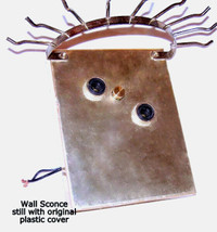 Brass Wall Sconce, ready to wire, working, 2 – 40 watt mini bulb