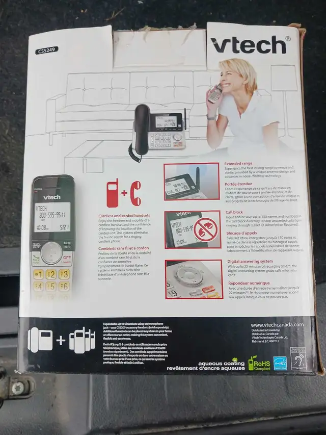 Vtech corded/cordless digital answering system in Home Phones & Answering Machines in Stratford - Image 4