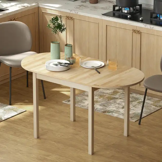 Natural drop leaf solid Wood Kitchen Table, Drop Leaf Tables in Dining Tables & Sets in Markham / York Region - Image 10