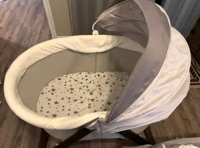 Ingenuity FoldAway Rocking Wood Bassinet, View more