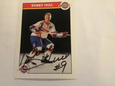 Signed Bobby Hull zellers card . He was signing at our newly renovated store in Scarborough