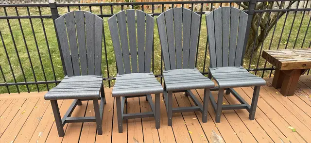 Patio Set: CR Plastics Harvest Table Dining Set + Bench in Patio & Garden Furniture in Kingston - Image 2