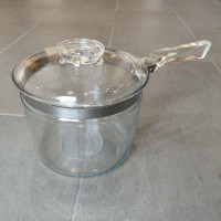 Vintage 50's Pyrex Flameware 6283-L Glass Double Boiler Pot 6283