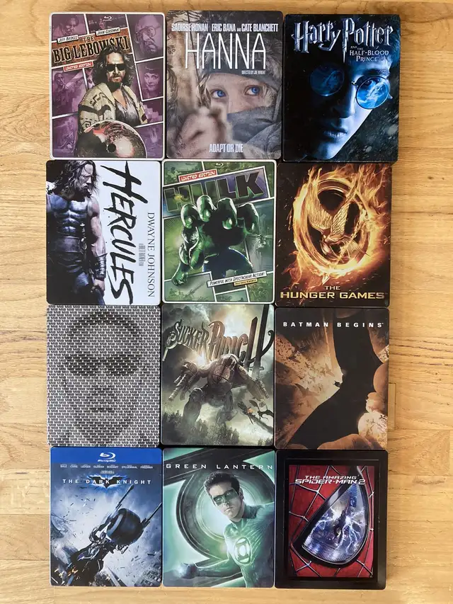 Bluray steelbook Batman Begins The Dark Knight steelbooks Hulk