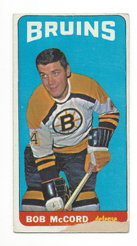 1964-65 Topps Hockey Card #10 Bob McCord Boston Bruins Tallboy