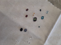 Various genuine and synthetic gemstones