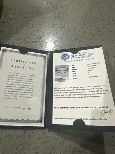 princess cut diamond ring with appraisal papers $2000, View more