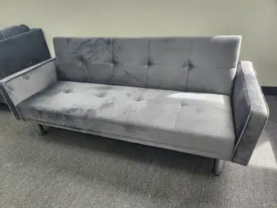 Grey Velvet Futon Sofa Bed, View more