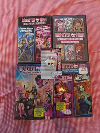 Monster High ~3 dvd Movies +Skull Ring set!