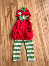 Costume / déguisement de fraise 2-3 ans