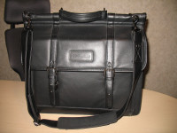 Real Leather Laptop/Briefcase w/Shoulder Strap
